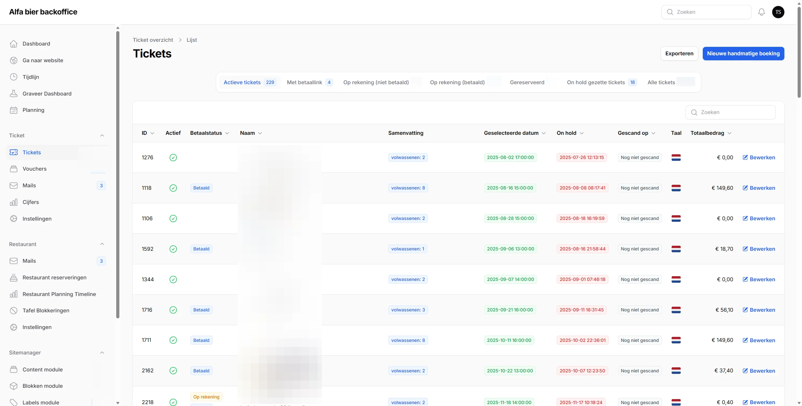 Uitgebreid admin dashboard