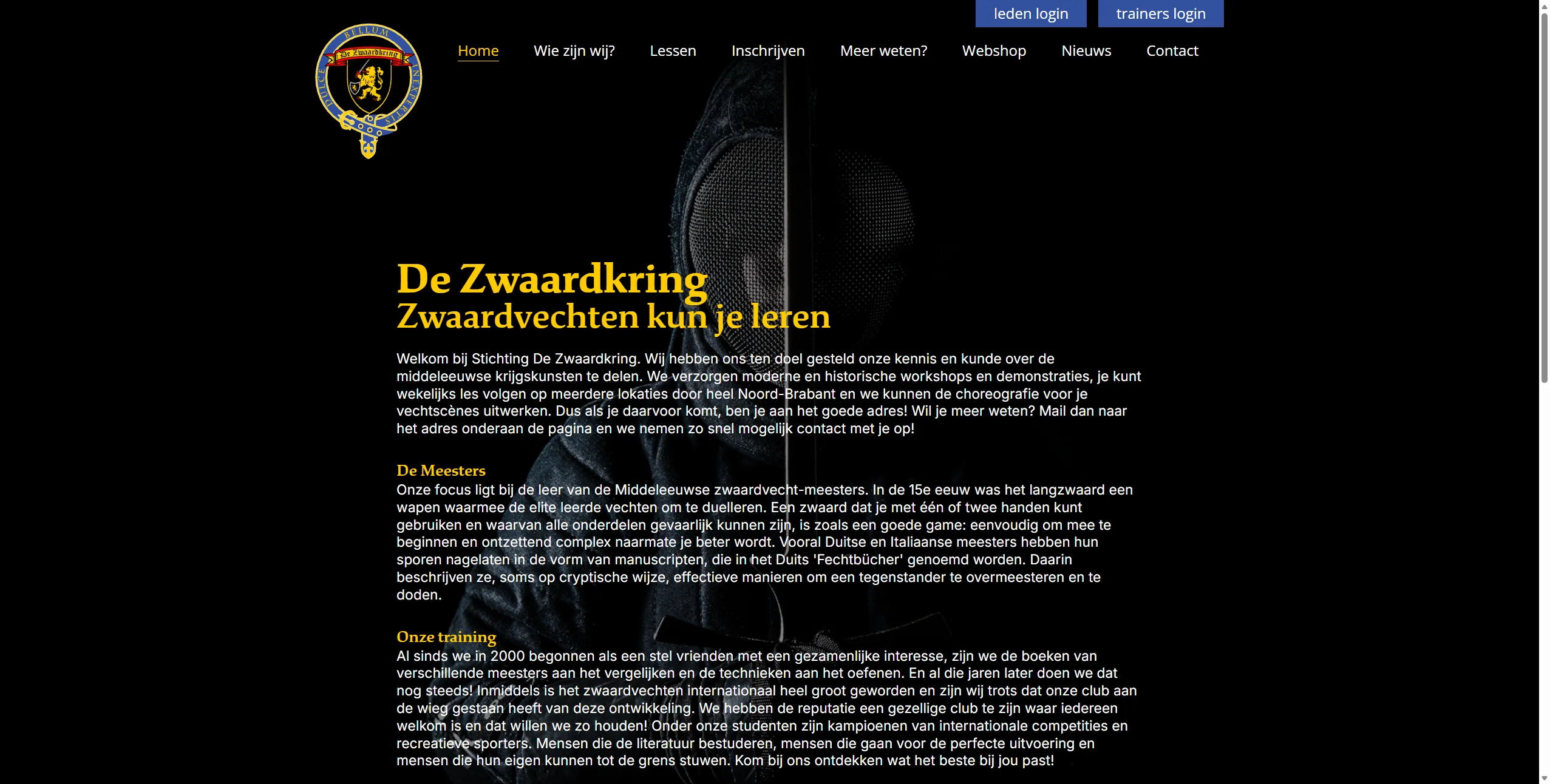 Homepage met CMS